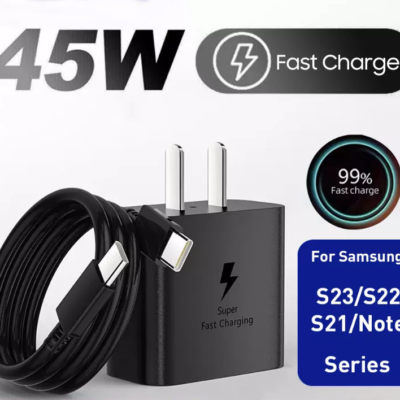 45W Super Fast Wall Charger + USB 6FT Cable