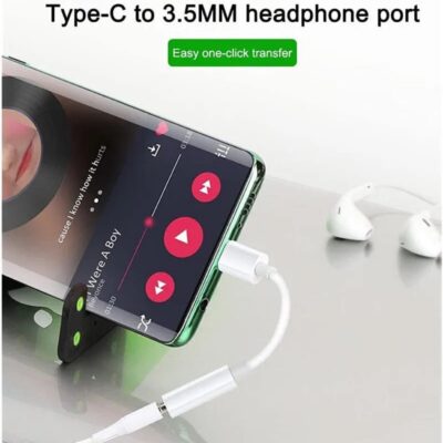 USB-C Type C to 3.5mm AUX Headphone Jack Adapter for iPhone 15 / Android Phone