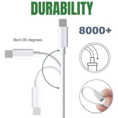 Apple iPhone Lightening USB Cable For iPhones and Tablets.
