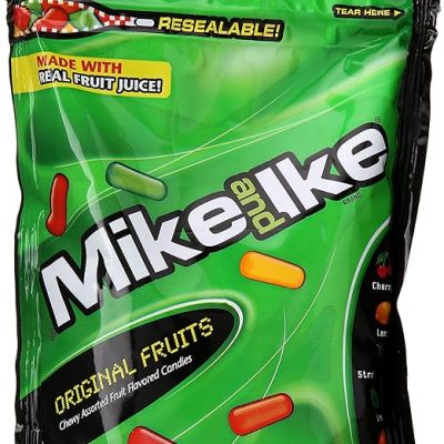 Mike & Ike Assorted Fruit Original Chew Candies, 10 oz