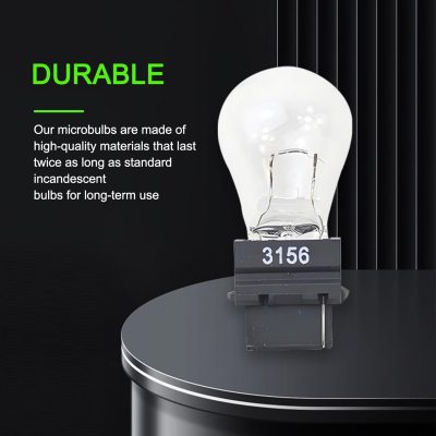 3156 Brake Light Bulb, 12V Automobile Lighting Replacement Accessory, (White)