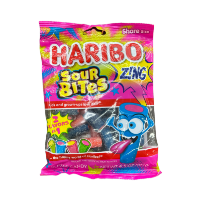 Haribo Zing Sour Bites Gummi Candy – 4.5oz