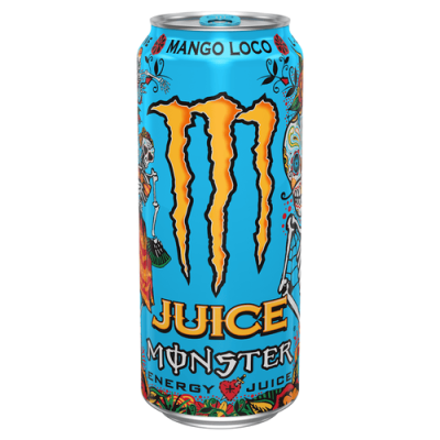 Monster juice Mango Loco Energy Drink – 16 Fl Oz Can