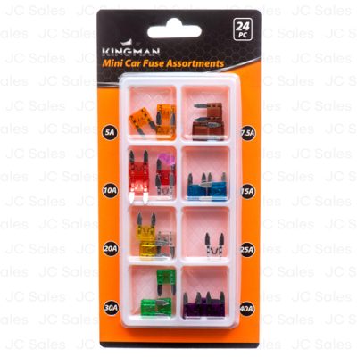 Kingman Auto Fuse Pack Mini 24pcs