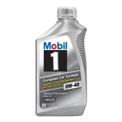 Mobil 1 European Car Formula Full Synthetic Motor Oil 0W-40 1 Quart – 1-0-40