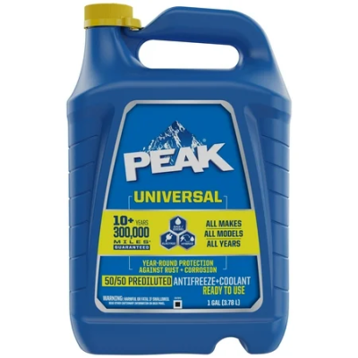 Old World Industries PEAK Universal 50/50 Prediluted Antifreeze + Coolant For All Vehicles 1 Gal