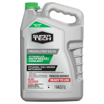 Super Tech 50/50 Prediluted Extended Life Antifreeze, Hyundai, Mazda, Kia 1 Gallon