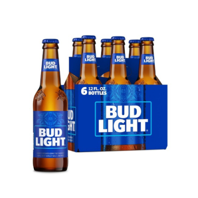 Bud Light Beer 6 Pack 12 Fl. Oz. Bottles