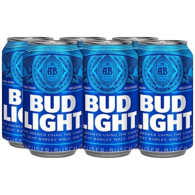 Bud Light Beer, 6 Pack 12 Fl. Oz. Cans
