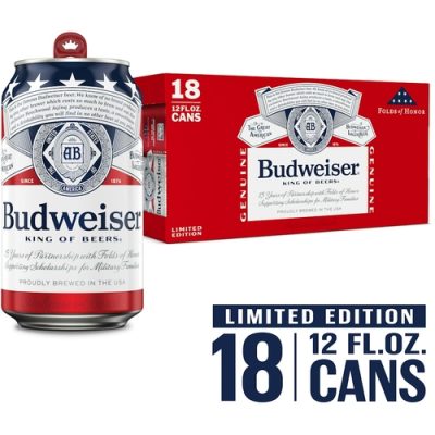 Budweiser American Lager Beer 18 Pack 12 Fl Oz Cans
