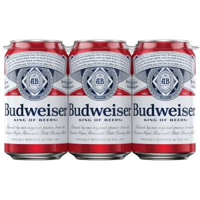 Budweiser American Lager Beer – 6pk/12 Fl Oz Cans