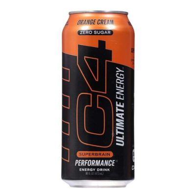 C4 Energy Drink Orange Cream Zero Sugar Performance 16 Fl Oz