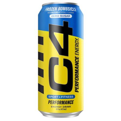 C4 Energy Drink, Performance Zero Sugar Frozen Bombsicle 16 Fl Oz