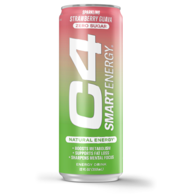 C4 Energy Drink Zero Sugar Sparkling Strawberry Guava 12 Fl Oz