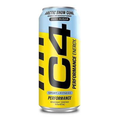 C4 Energy Yellow Can Carbonated Arctic Snow Cone