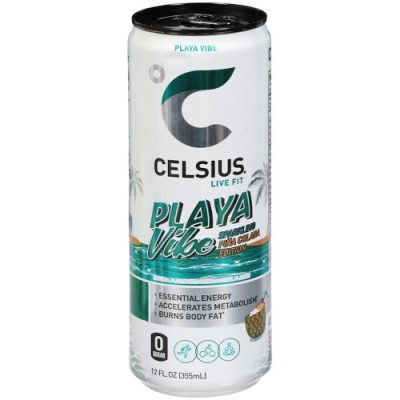 Celsius Energy Drink Sparkling Playa Vibe Pina Colada 12 Fl Oz