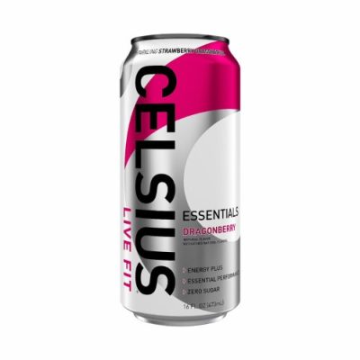 Celsius Essentials Dragonberry Sparkling Functional Energy Drink – 16 Fl Oz Can
