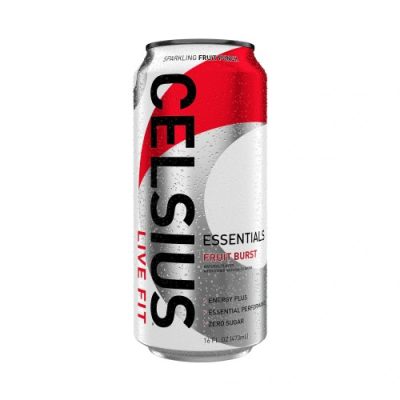Celsius Essentials Sparkling Zero Sugar Fruit Burst Energy Drink 16 Fl Oz