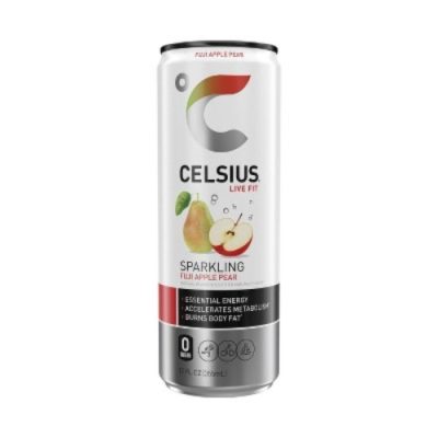 Celsius Fuji Apple Pear Sparkling Energy Drink – 12 Fl Oz Can