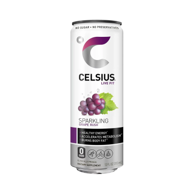Celsius Live Fit Sparkling Grape Rush Energy Drink 12 Fl Oz