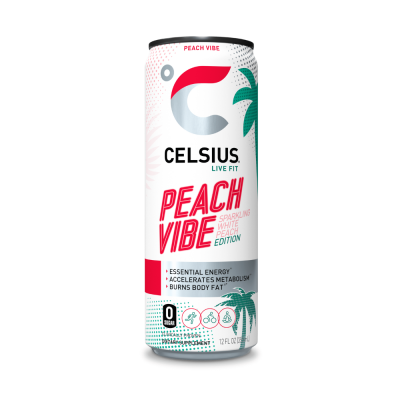 Celsius Non Carbonated Peach Mango + Green Tea Energy Drink 12 Fl Oz