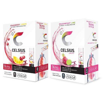 Celsius On-the-Go Powder Stick Combo Pack Of Dragonfruit Lime A