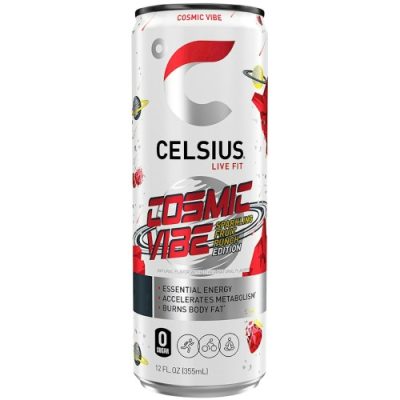 Celsius Sparkling Cosmic Vibe Functional Energy Drink – 12 Fl Oz Can