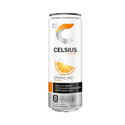 Celsius Sparkling Orange Energy Drink – 12 Fl Oz Can