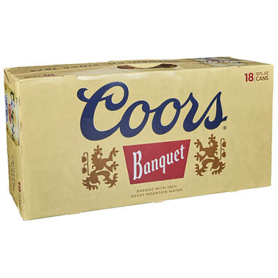 Coors Banquet Lager Beer 18 Pack 12 Fl. Oz. Cans 5% ABV