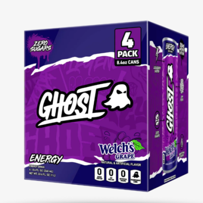 GHOST® ENERGY HALF CAN 4-PACK x WELCH’S® “GRAPE” 4-PACK