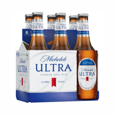 Michelob Ultra Superior Light American Lager Beer 6 Pack 12 Fl Oz Bottles