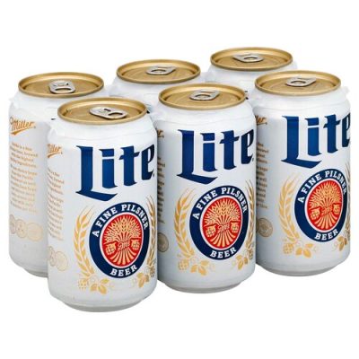 Miller Lite Beer American Lager 6 Pack 12 Fl. Oz. Cans 4.2% Abv