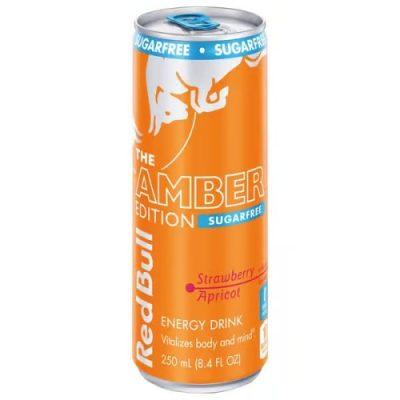 Red Bull Amber Edition Sugarfree Strawberry Apricot 8.4 Oz