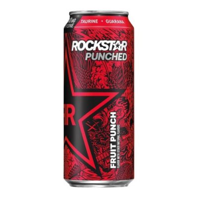 Rockstar Punched Energy Drink Fruit Punch Flavor 16 Fl Oz Can