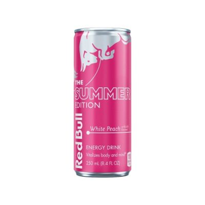 Red Bull Summer Edition White Peach Energy Drink 8.4 Fl Oz