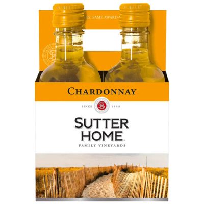 Sutter Home Chardonnay California White Wine 4 Bottles/ 187 Ml