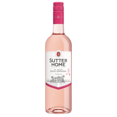 Sutter Home White Zinfandel California Wine 750 Ml Glass Bottle 9.5% ABV