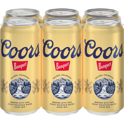 Coors Banquet Lager Beer 5% ABV 6-pack 12-oz Beer Cans
