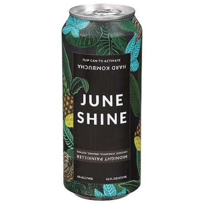 June Shine Midnight Painkiller Hard Kombucha 16 Fl Oz Can