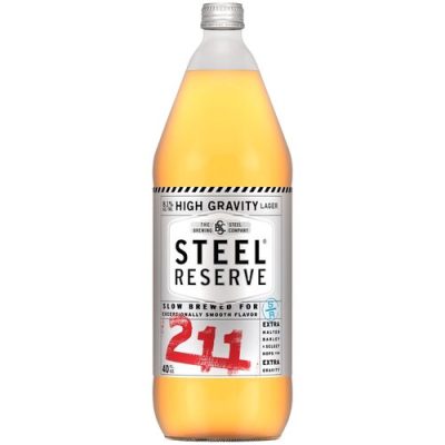 Steel Reserve High Gravity Lager 211 Beer 40 Fl Oz