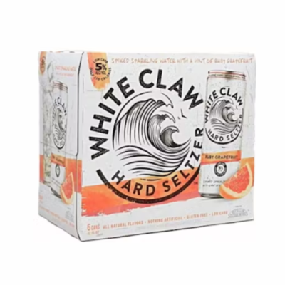 White Claw Hard Seltzer Ruby Grapefruit – 19.2 Fl Oz Can