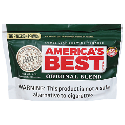 America’s Best Chew Chewing Tobacco, Loose Leaf, Original Blend 3 Oz