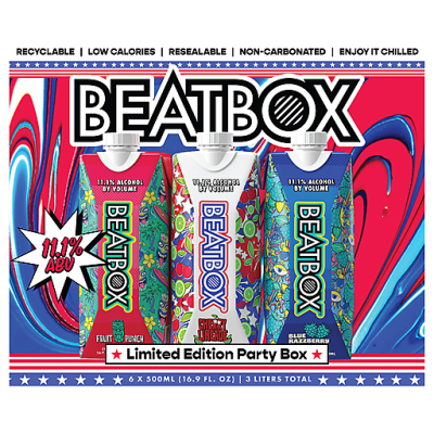 Beatbox Beer, Fruit Punch/Cherry Limeade/Blue Razzberry
