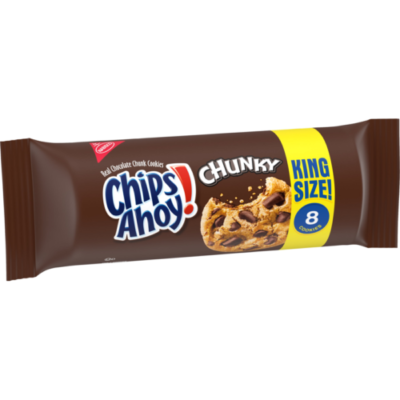 Chips Ahoy! Chunky Chocolate Chip Cookies, King Size, 8 Cookies