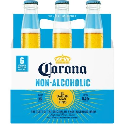 Corona Non-Alcoholic Malt Beverage Mexican Import Brew 6 Pk Bottles