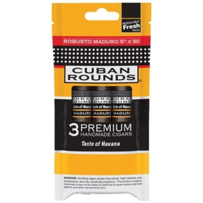 Cuban Rounds Robusto Maduro 48×7 8/3pk
