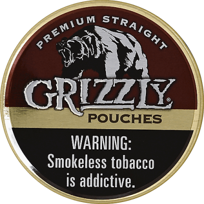 Grizzly Snuff, Moist, Premium Straight Pouches