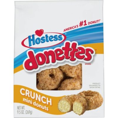 Hostess Donettes, Crunch Mini Donuts, 9.5 Oz. Bag