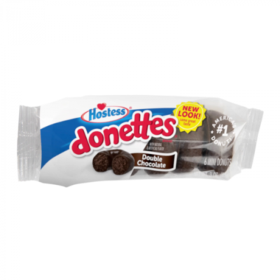 Hostess Donettes Donuts, Double Chocolate, Frosted, Mini