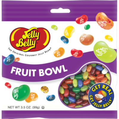 Jelly Belly Gourmet Beans, Fruit Bowl, Grab & Go Bag, 3.5-oz